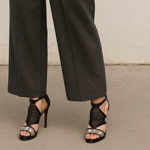 Jimmy Choo Statement Black Platform Stiletto Heels – Snake Print